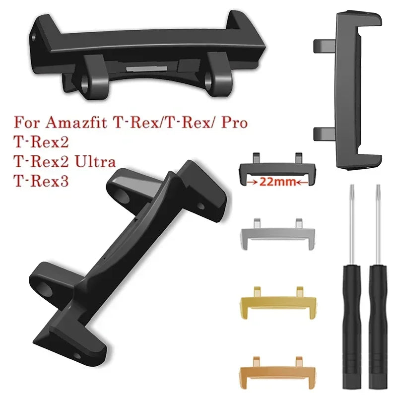Amazfit T-Rex 3 Metal Watch Strap Connector Adapter + Tool Watch Strap Adapter Qme