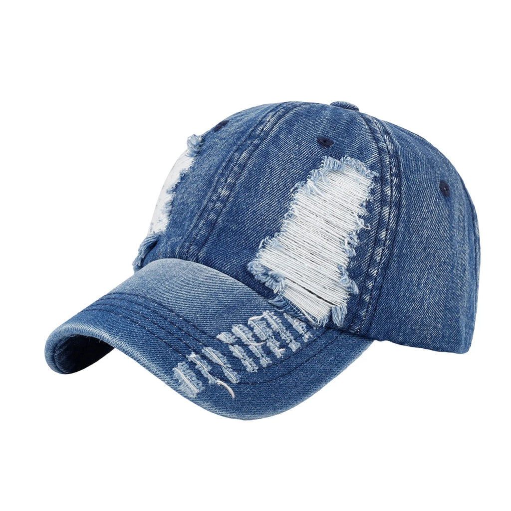 Distressed Streetwear Baseball Cap – Vintage Visor Hat Baseball Cap Qme