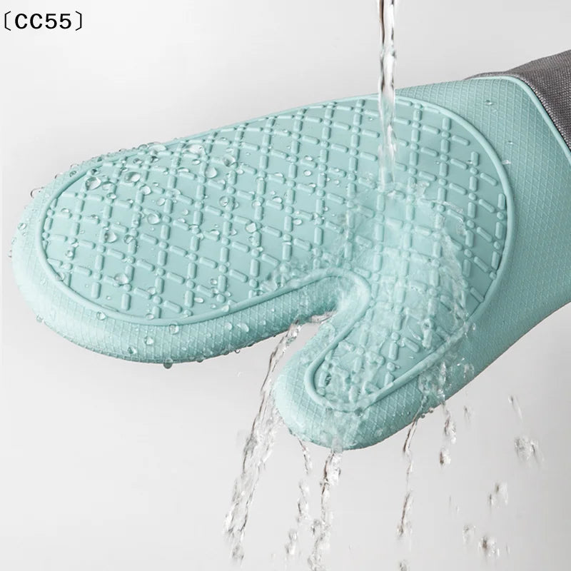 Silicone Oven Mitt – Heat Resistant Kitchen Baking Glove Silicone Oven Mitt Qst