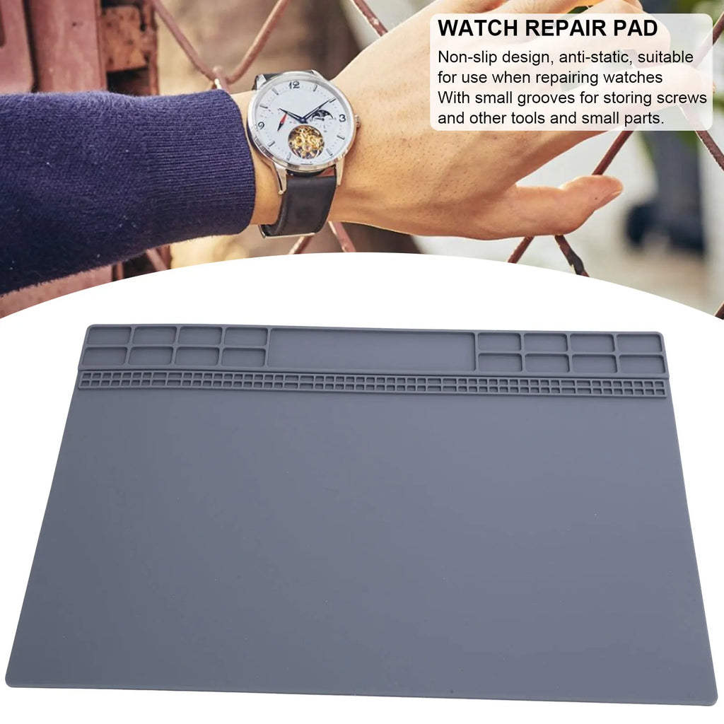 Non-Slip Rubber Watch Repair Mat – Watchmaker Table Pad Watch Repair Mat Qme
