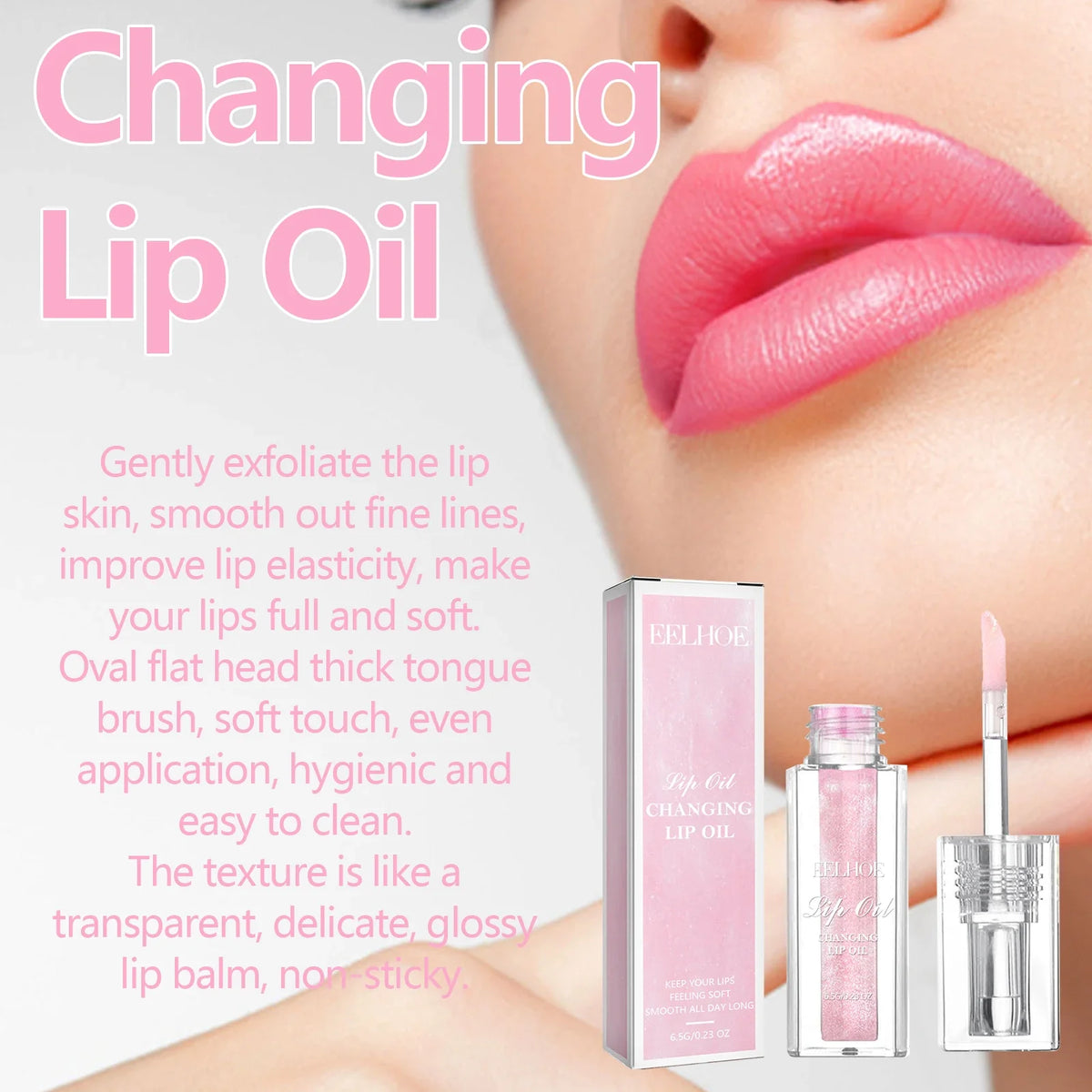 Color Changing Lip Oil – Moisturizing, Smoothing Lip Care Color Changing Lip Oil Qme