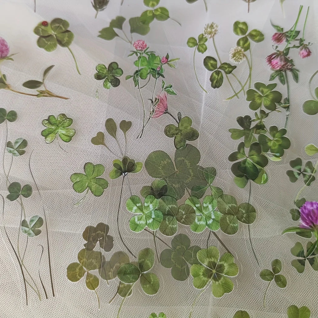 PET Plants & Flowers Stickers – Scrapbooking Planner Decor Decorative Stickers Qme