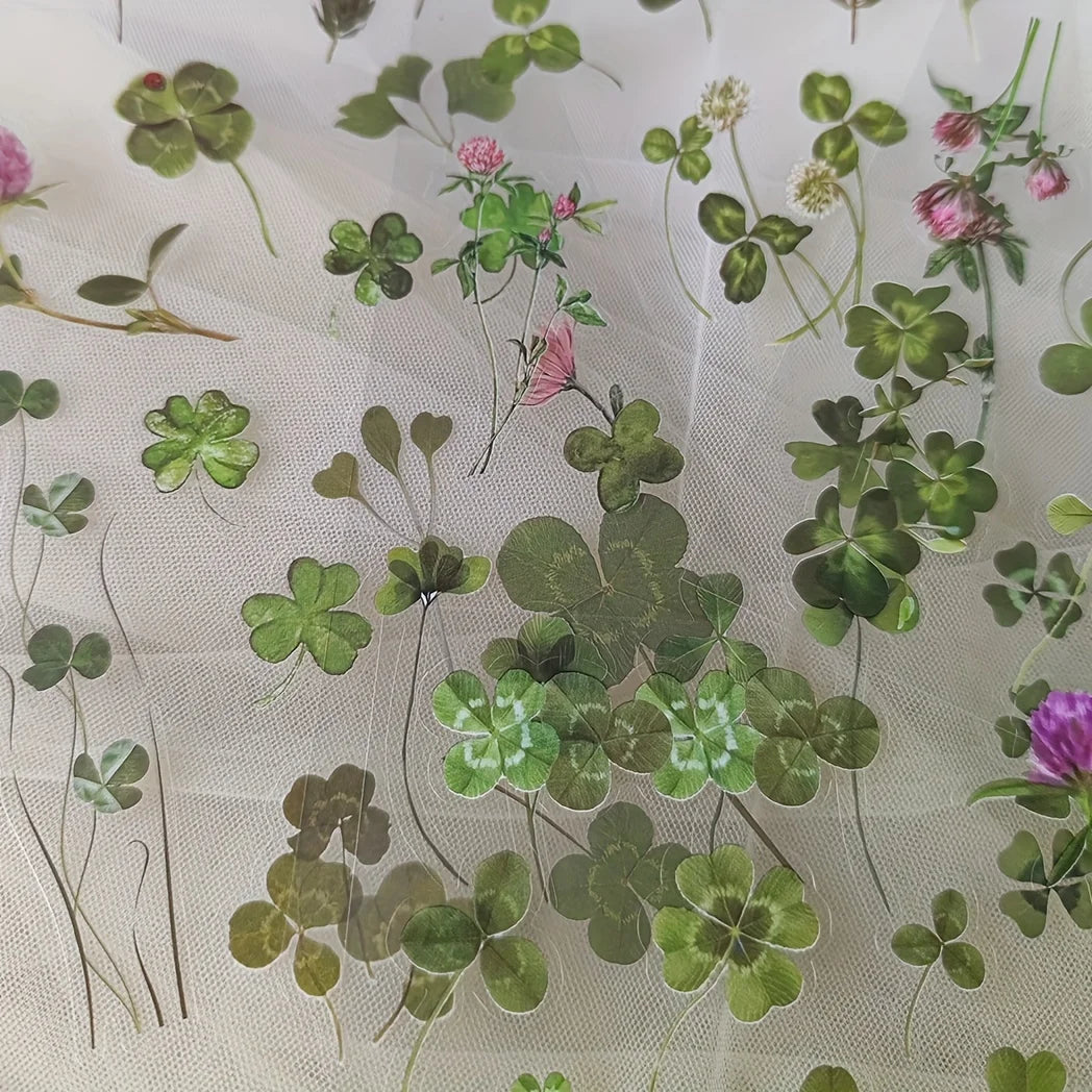 PET Plants & Flowers Stickers – Scrapbooking Planner Decor Decorative Stickers Qme