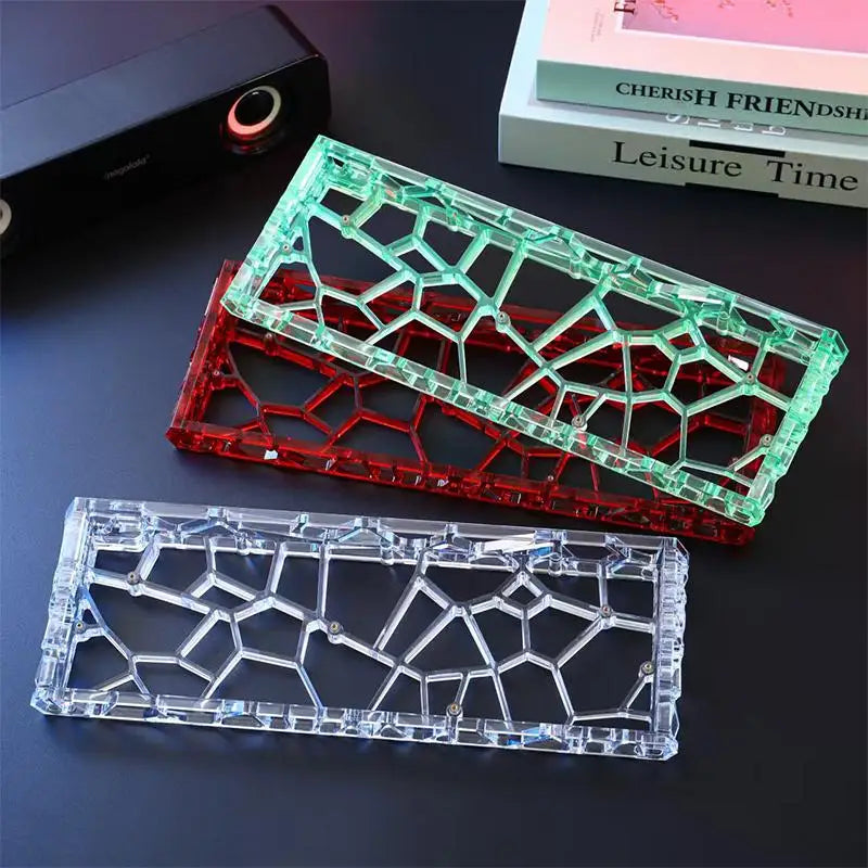 GH60 Clear Acrylic DIY Mechanical Keyboard Case – 8 Colors Keyboard Case Qme