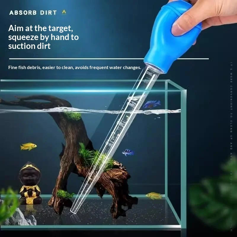 Fish Tank Vacuum Cleaner & Aquarium Water Changer Tool Aquarium Vacuum Cleaner Qme