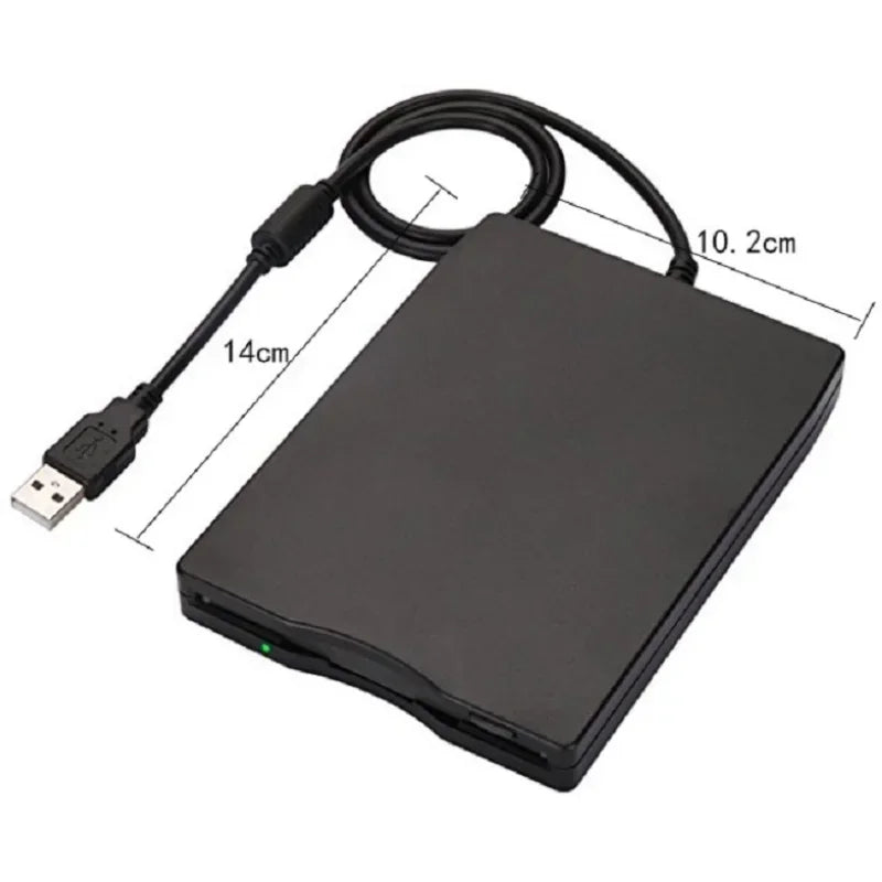 USB External Floppy Disk Drive 3.5" 1.44MB Portable FDD Reader USB Floppy Disk Drive Qme