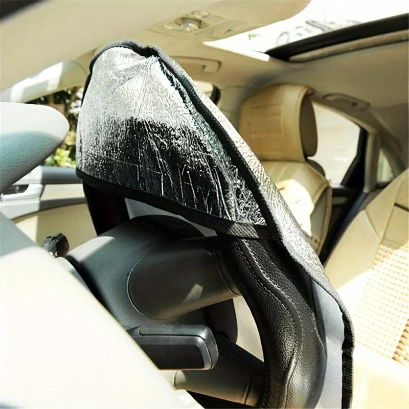 Steering Wheel Sun Shade Cover – Universal Fit SUVs & Cars Steering Wheel Sun Shade Qme