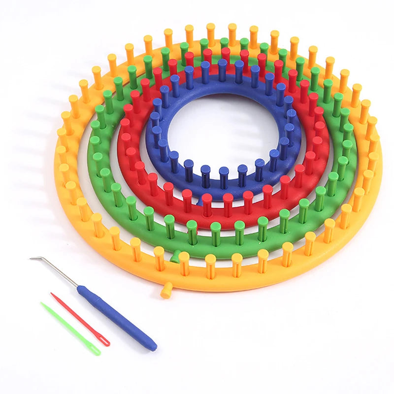 Rectangle & Round Knitting Loom Set – DIY Weaving Kit for Beginners Knitting Loom Kit Qst