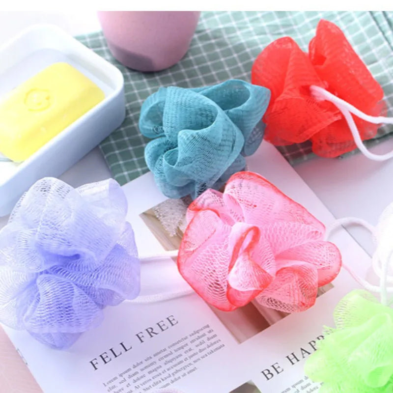 Exfoliating Bath Puff Sponge Mesh Shower Scrubber 10 Pack Bath Puff Scrubber Qme