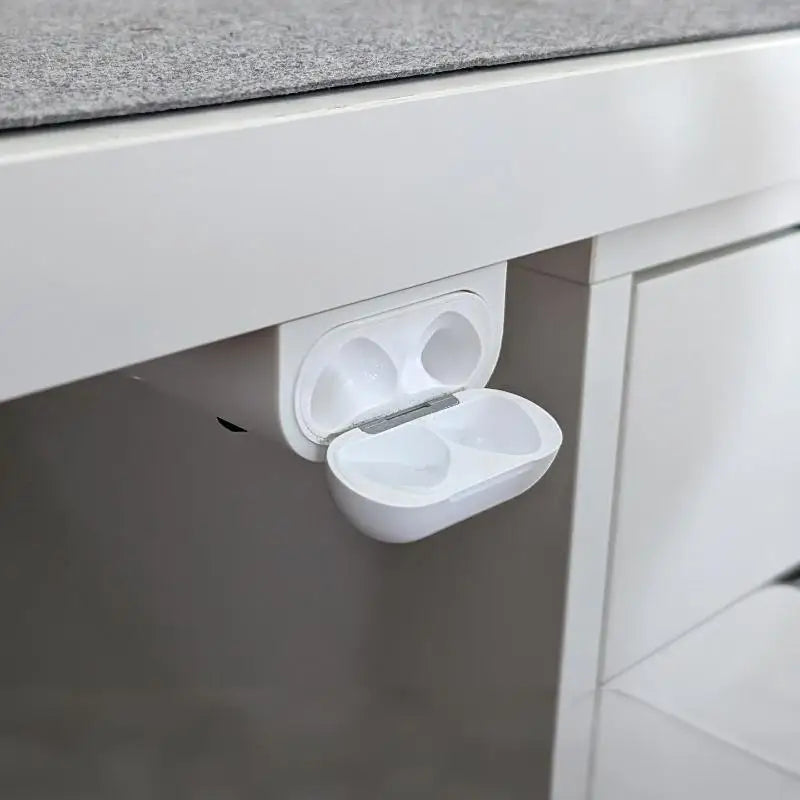 Under Desk Earphone Charging Dock – Adhesive Mount | Qme Earphone Charging Dock Qme