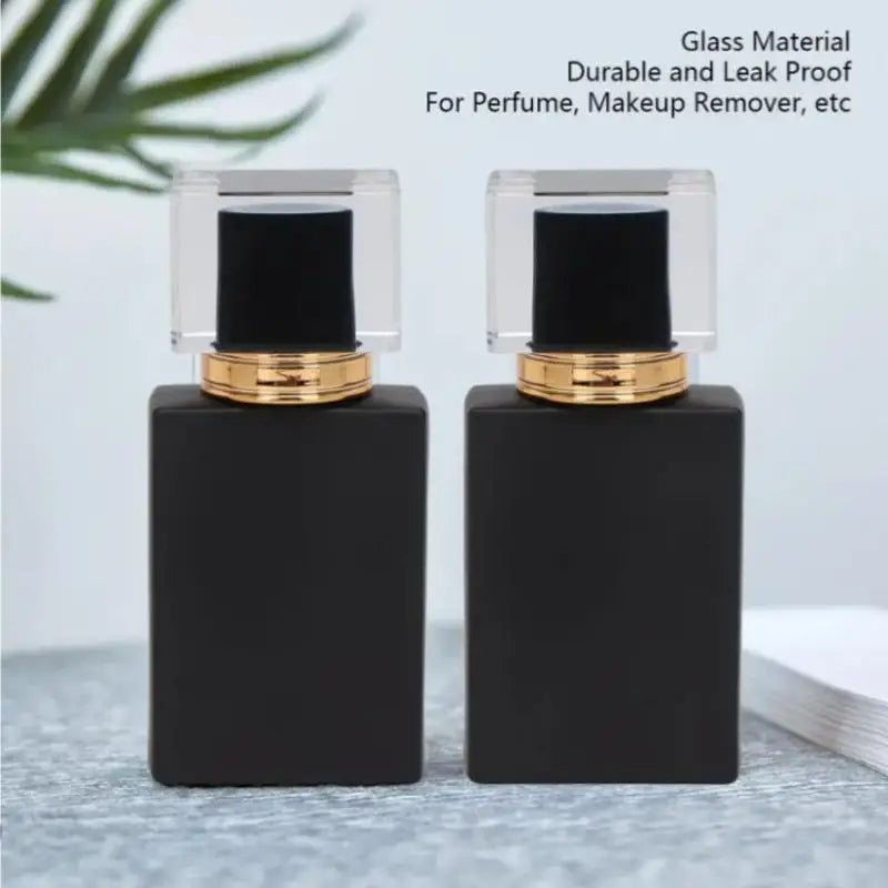 Portable Black Glass Perfume Spray Bottle – 30/50ml Refillable Perfume Spray Bottle Qme