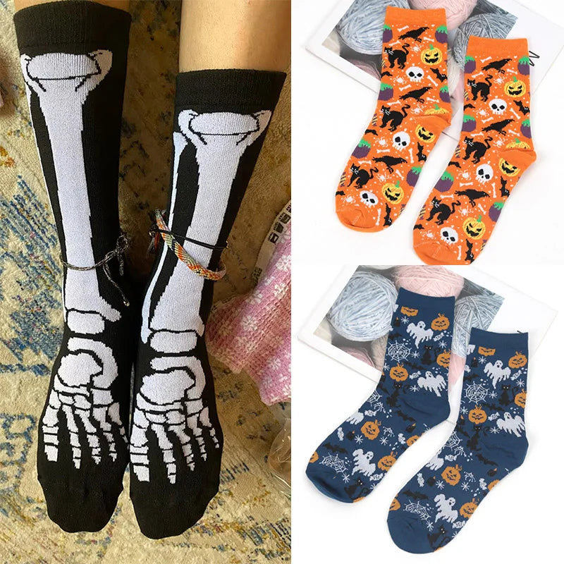 Anime Novelty Socks – Halloween Cosplay Hip Hop Women's Socks Novelty Print Socks Qme