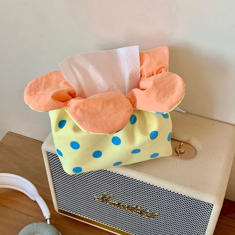 Flower Shape Tissue Box Holder – Stylish Desktop Dispenser Tissue Box Holder Qme