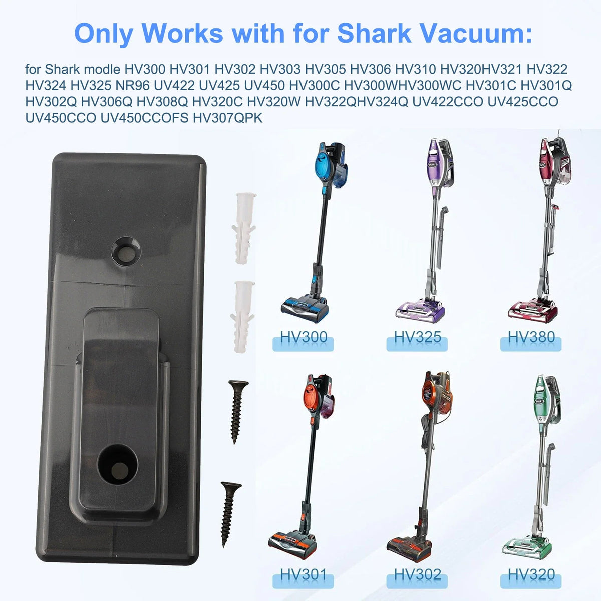 Wall Mount Hook for Shark Rocket Vacuum HV300 HV302 HV322 HV380 Vacuum Wall Mount Qme Default Title