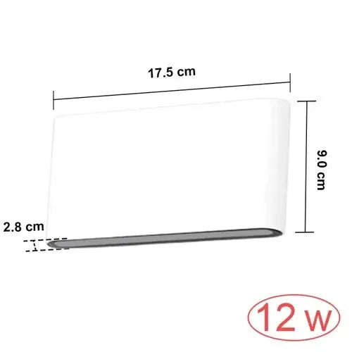 Waterproof LED Outdoor Wall Lamp – Modern Minimalist Design Outdoor Wall Lamp Qme Warm white White-12W