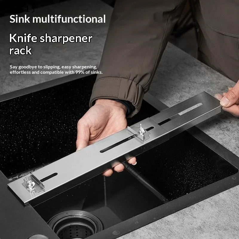 Stainless Steel Retractable Sink Whetstone Holder & Stone Rack Whetstone Holder Qme