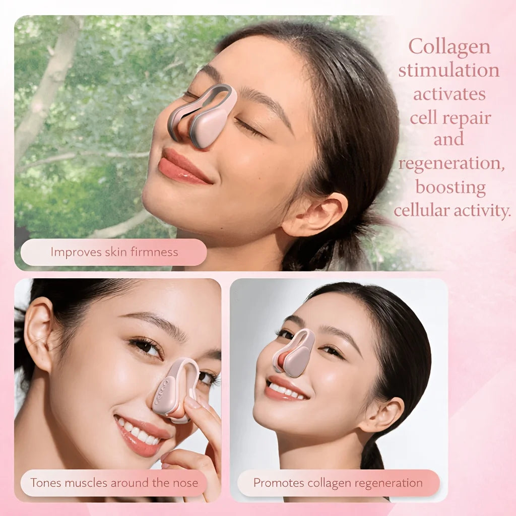 EMS Microcurrent Nose Shaper Clip – 6 Modes, 10 Levels Facial Beauty Device Qst
