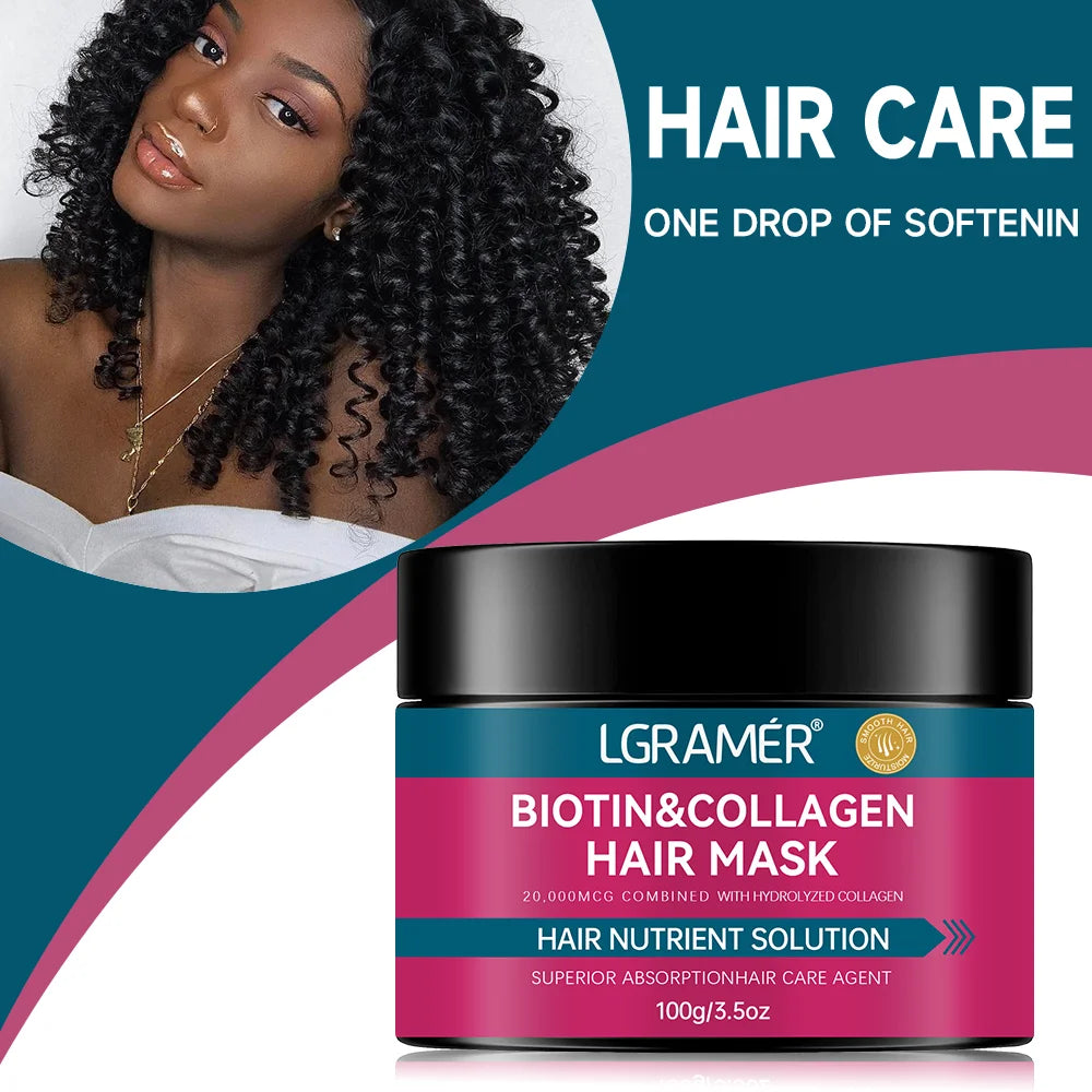 YOUNGCOME Biotin Collagen Hair Mask – Soft, Strong & Frizz-Free Hair Mask Conditioner Qst