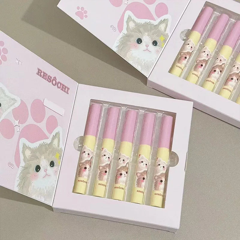 Kawaii Cat Velvet Nude Matte Lipstick – Silky & Long-Lasting Matte Lipstick Qme