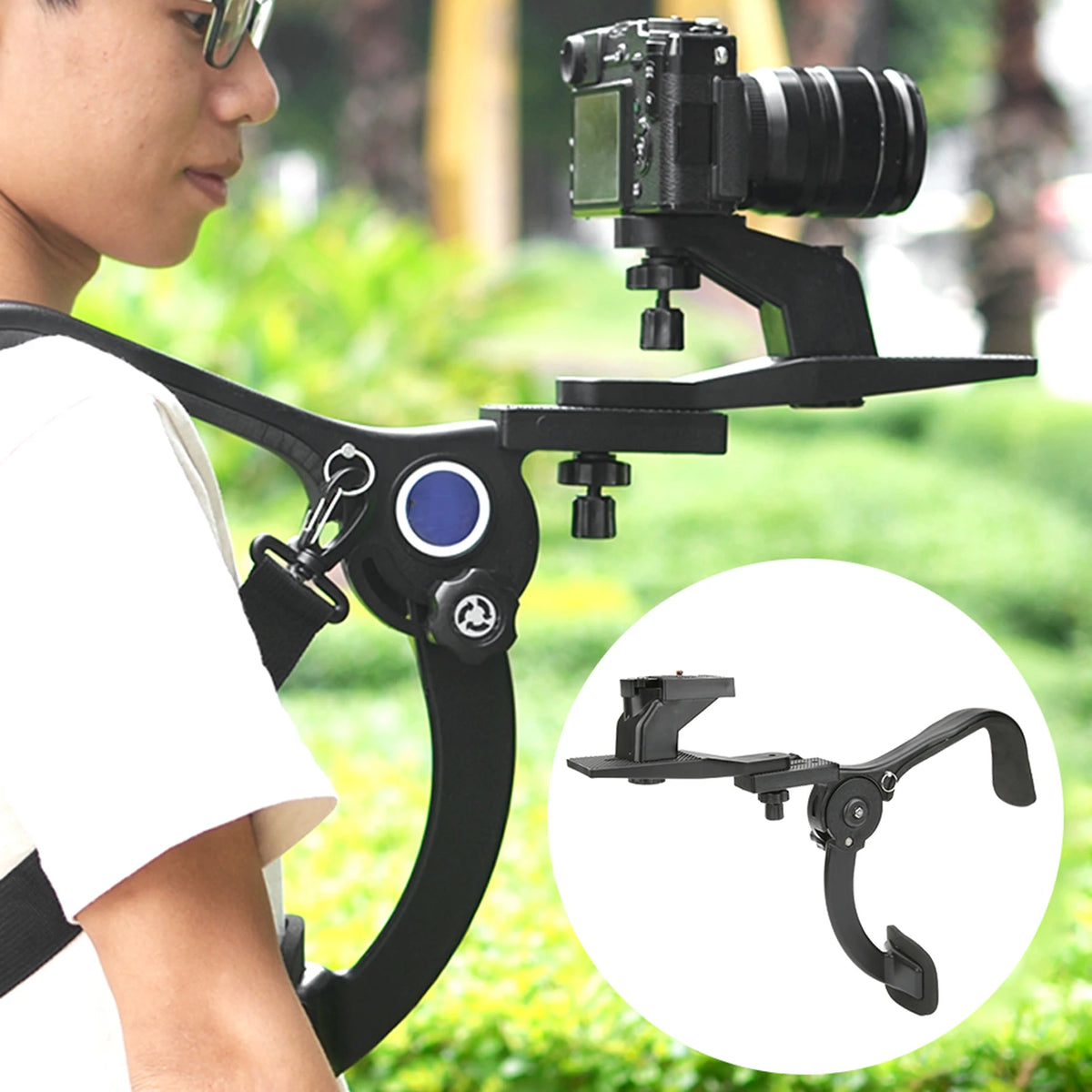 SR-500 DSLR Camera Shoulder Mount Rig & Stabilizer Support Camera Shoulder Rig Qst