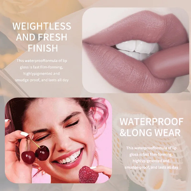 Matte Lipstick Vibrant Colors – Waterproof & Non-Transfer Matte Lipstick Qme