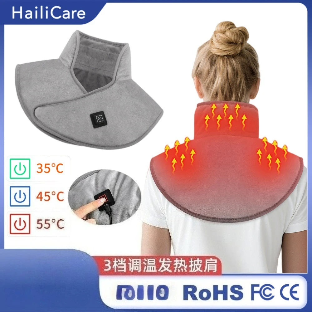 USB Electric Heated Shoulder & Neck Wrap – 3 Heat Settings Heated Shoulder Wrap Qst