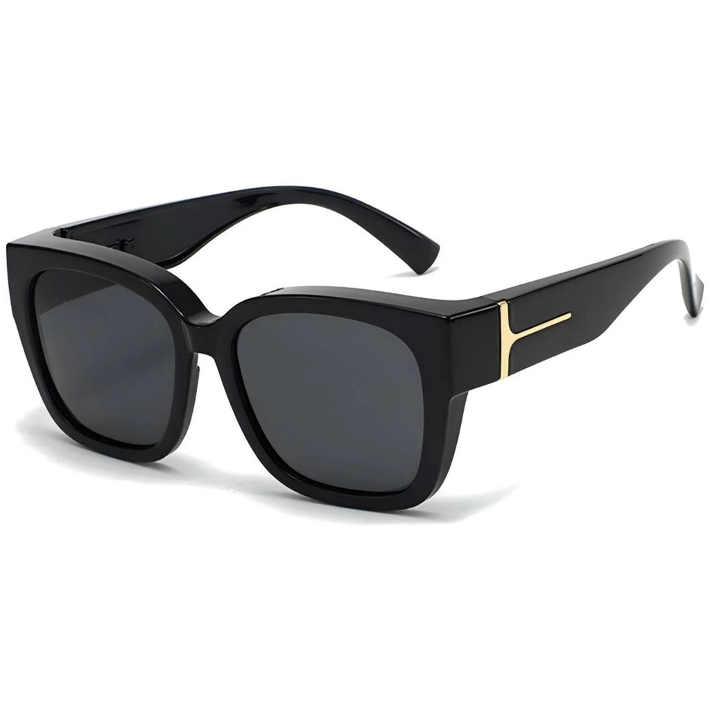 VOPHA Polarized Fitover Sunglasses UV400 Wraparound Unisex Fitover Sunglasses Qst Black