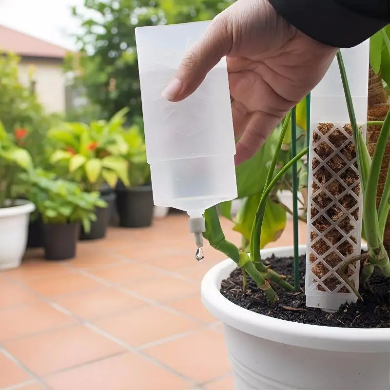 D-Shaped Self-Watering Plant Drip Stake | Adjustable Flow Plant Drip Stake Qme