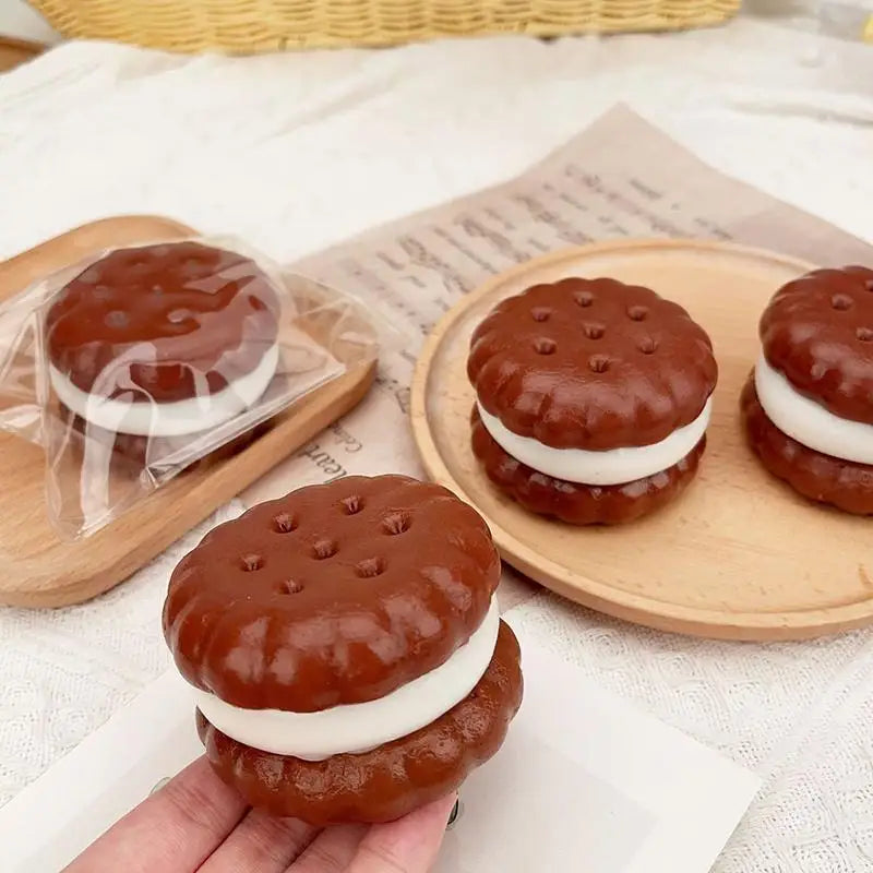 Squishy Sandwich Cookie Fidget Toy – Slow Rising TPR Squish Squishy Fidget Toy Qme Default Title