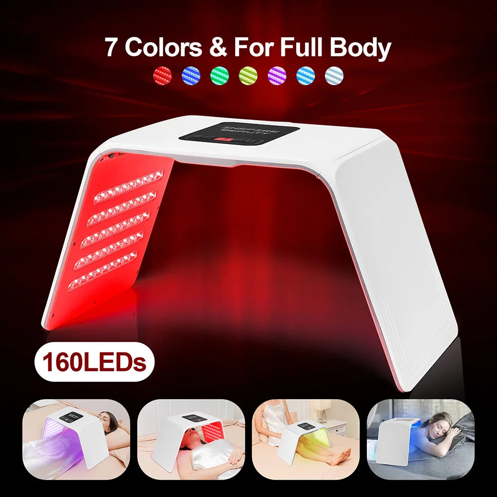 160-LED 7-Color Photon Face Mask PDT Machine | Home Spa LED Photon Mask Qst