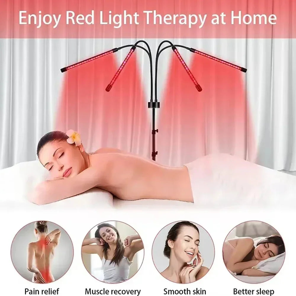 Red Light Therapy Device 660nm 850nm with Tripod | 4/5 Tubes Red Light Therapy Lamp Qst