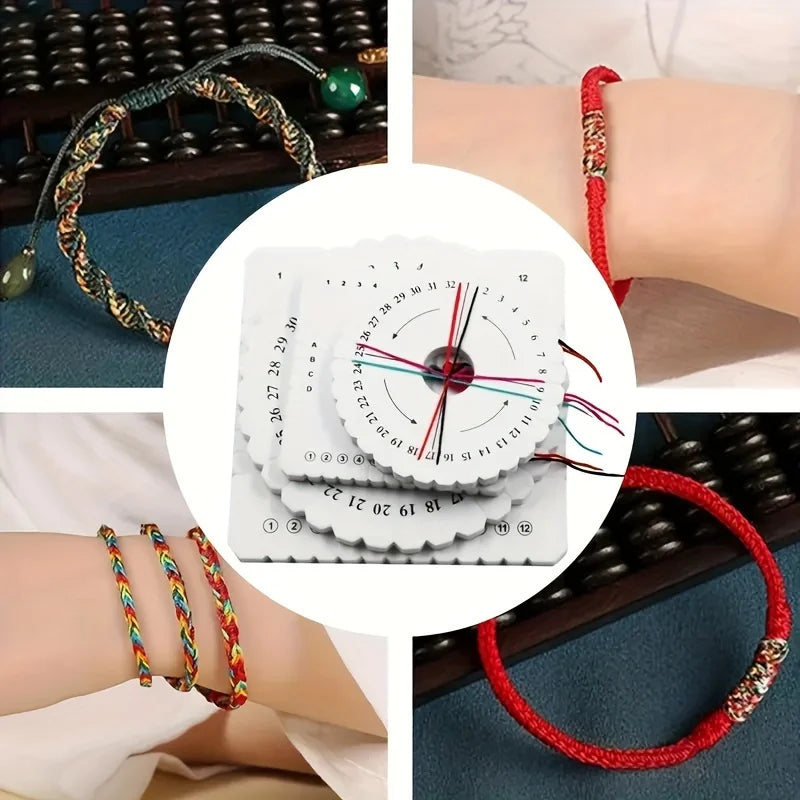 DIY Beading Braiding Disc Set – Round & Square Shapes Braiding Disc Set Qme