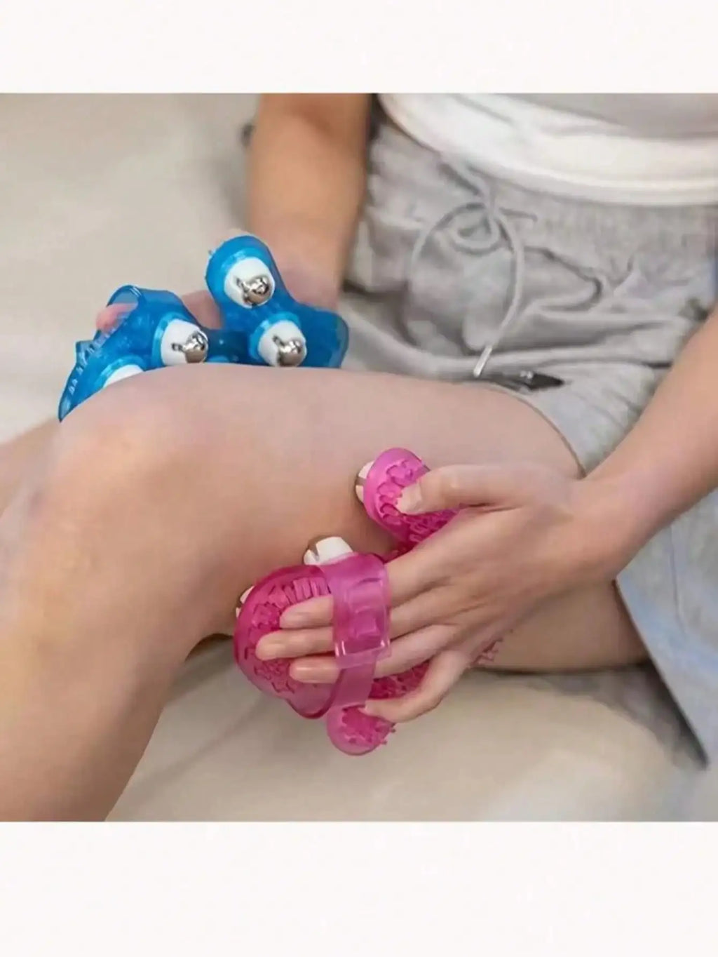 360 Rotating Silicone Body Massager with 9 Steel Balls Handheld Body Massager Qme