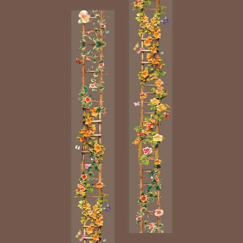 Washi Tape 2m Flower Garden Design | DIY Scrapbook Craft Decorative Washi Tape Qme 2