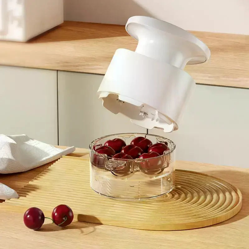 7-Hole Cherry Pitter Tool | Food-Grade BPA-Free, Non-Slip Cherry Pitter Tool Qme