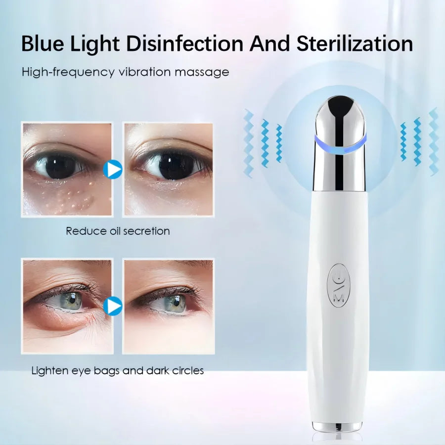 VIMYSHOW 3-in-1 LED Eye Massager Wand | Skincare Beauty Tool LED Face Massager Qst
