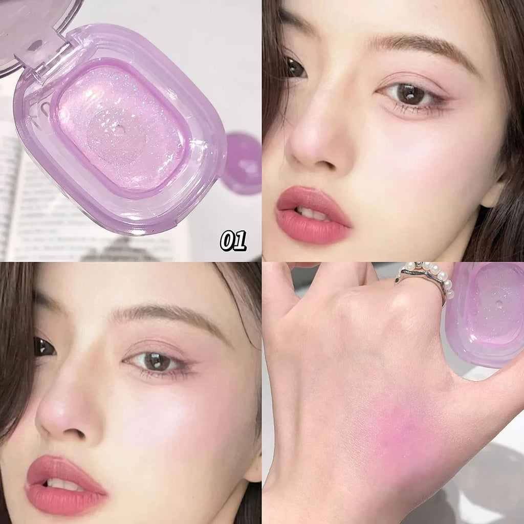 OUOII Pup Star Temperature-Changing Blush – Natural & Long-Lasting Blush Compact Qme O12-01