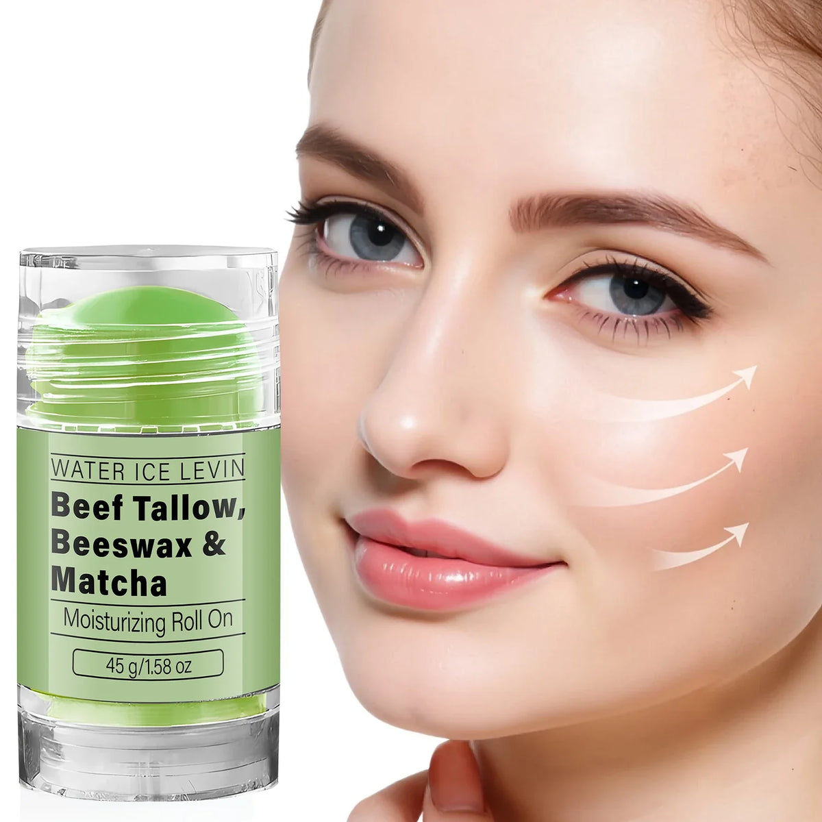 Collagen Matcha Tallow & Beeswax Moisturizing Balm Roll-On Moisturizing Balm Qme
