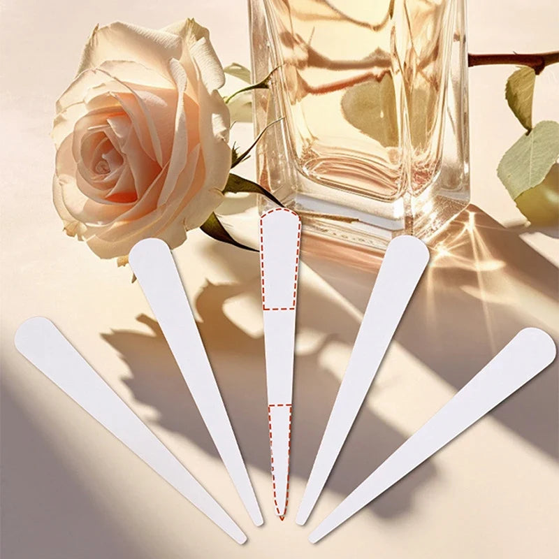 Perfume Testing Strips 100pc | Pointed-End Paper Testers Fragrance Testing Strips Qme