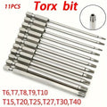 11-Pc Precision Star Plum Bit Set S2 Steel 75mm Hex Socket Screwdriver Bit Set Qme 11PCS
