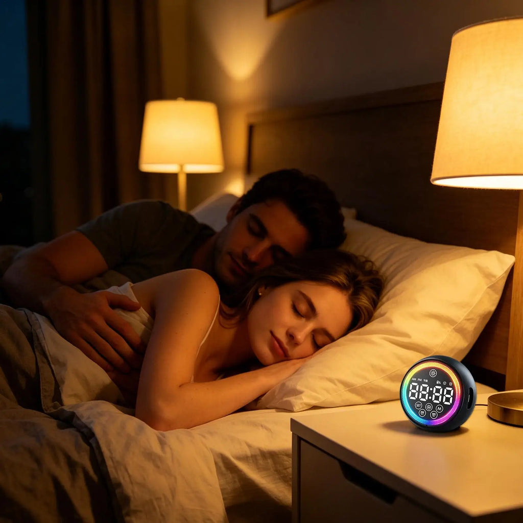 Digital LED Alarm Clock Loud Speaker & RGB Night Light Digital Alarm Clock Qme