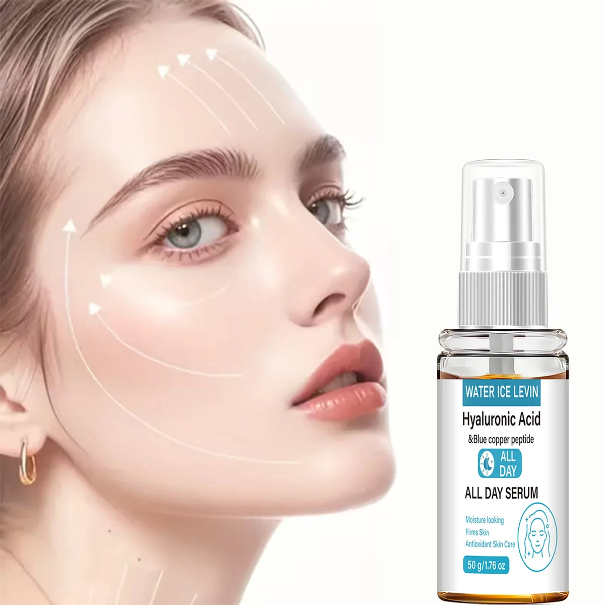 Blue Copper Peptide & Hyaluronic Acid Serum | Antioxidant Antioxidant Face Serum Qme