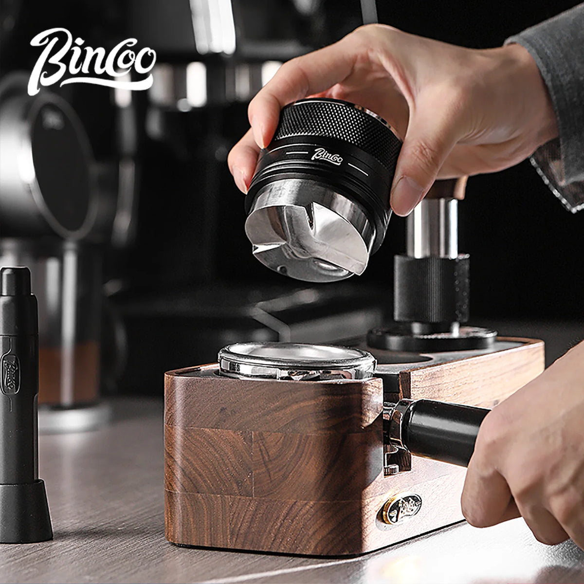 Bincoo 58mm Five-Oar Espresso Coffee Distributor Leveler Tool Espresso Distributor Tool Qst