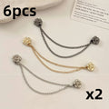 Magnetic Chain Buckle Adjustable Clothing Closure – 4 Pack Clothing Fastener Qme 6pcs mixed color