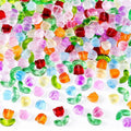 Glass Tulip Flower Beads – Handcrafted Crystal Loose Beads Craft Loose Beads Qme Random color 10 sets