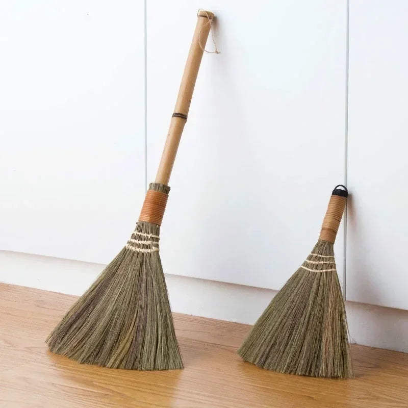 Natural Wood Broom & Dustpan Set – Floor Sweeping Cleaning Tool Floor Broom & Dustpan Qme