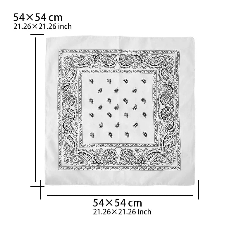Women's Cotton Print Bandana Headwrap & Head Scarf – 12 Colors Bandana Headwrap Qme