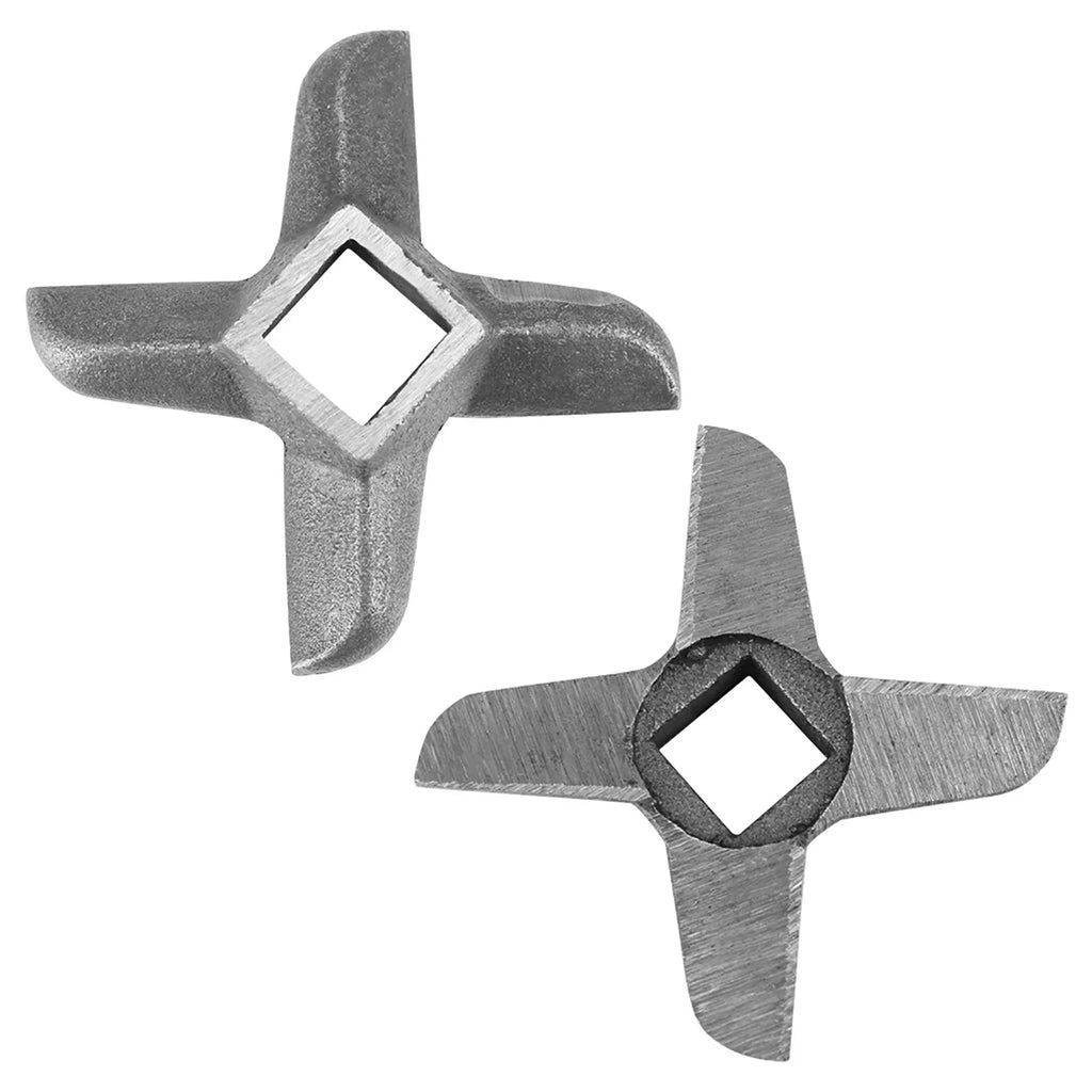 Cast Iron Meat Grinder Replacement Blade & Mincer Plate Disc Grinder Replacement Parts Qme