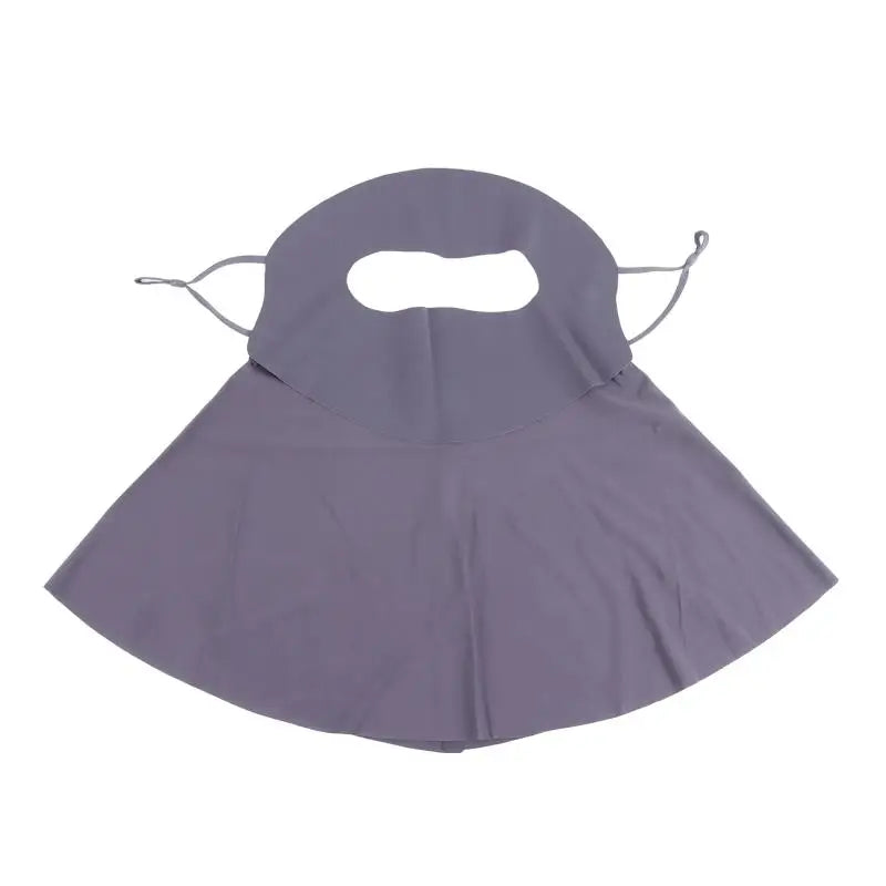 Women's UV Face Mask Ice Silk Cooling Cover & Drinking Hole Sun Protection Mask Qst Dark gray