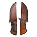 Swayboo Leather Fixed Blade Knife Scabbard with Belt Buckle Leather Knife Scabbard Qst Default Title